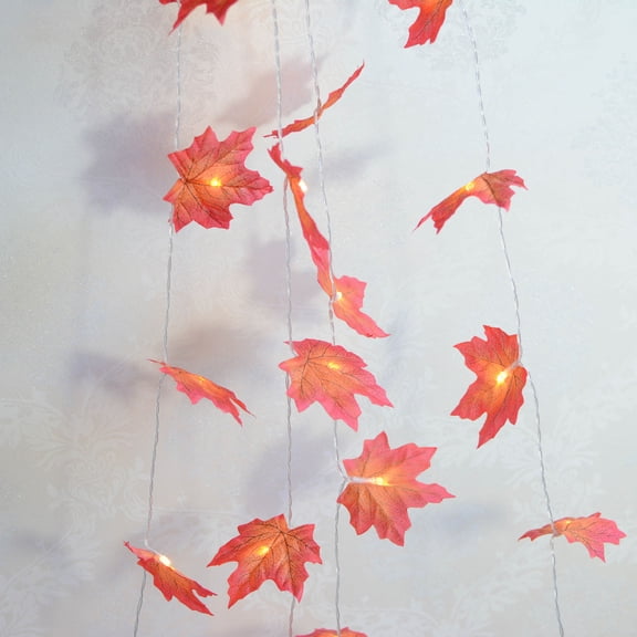 FFENYAN Autumn Themed String Lights Decorations Autumn Home Garland Of Maple Leaves With Battery For Outdoor Holiday Room Autumn Bathroom Office Decoration For Thanksgiving Indoors