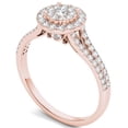 thumbnail image 2 of 1/2 Carat T.W. Diamond Split Shank Single Halo 10kt Rose Gold Engagement Ring, 2 of 5