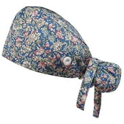 CieKen Scrub Cap With Buttons Bouffant Hat With Sweatband for Womens and Mens