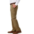 thumbnail image 3 of Haggar Men's Comfort Stretch Classic Fit Flat Front Cargo Pant - Regular and Big & Tall Sizes 34W x 32L Camel, 3 of 4