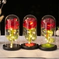 thumbnail image 3 of Coofit Valentine Rose Dome Realistic - LED Festive Light up Rose Flower in Glass Dome, 3 of 10
