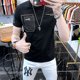 thumbnail image 4 of Ropa de calle, camisetas para hombre, camisetas para hombre, camisetas de manga corta con cremallera, venta al por mayor, estética trashy Y2k normal XL, 4 of 5