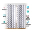 thumbnail image 4 of THD Arrow Printed Privacy Blackout Energy Efficient Room Darkening Thermal Grommet Window Curtain Drape Panels for Kids Bedroom - Set of 2 - Platinum White/Grey - 96" inch Long, 4 of 7