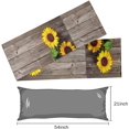 thumbnail image 5 of Body Pillow Cover 21x54 inches Autumn Sunflower Wooden Satin Pillow Case Cover with Zipper Soft Breathable Long Pillowcase for Hair and Skin, 5 of 6