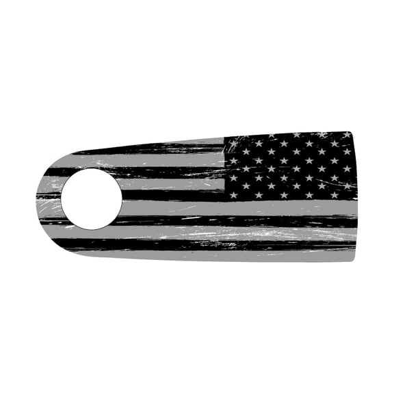 Black and Grey American Flag Air Cleaner Cover Insert by Kustom Cycle Parts. Replaces Stock Harley Davidson Twin Cam / 103 Insert. Proudly Made in the USA