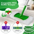 thumbnail image 4 of Kearding Cabezal de repuesto para fregonas planas, fácil de instalar y reemplazar, color verde, 8 Uds., para almohadilla de microfibra Suministros de limpieza para el hogar, 4 of 6