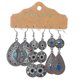 thumbnail image 1 of Pendientes colgantes de resina con forma de hoja y flores redondas geometría bohemia vintage Yashi 21229-24, 1 of 4
