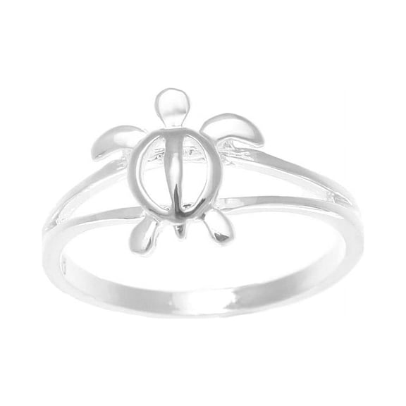 Sterling silver 925 shiny Hawaiian honu sea turtle ring size 4.5