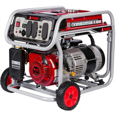 JEGS 86065 Portable Generator 5000 Starting Watts 4250 Running Watts 9 Hr. Run (Best Size Generator To Run House)