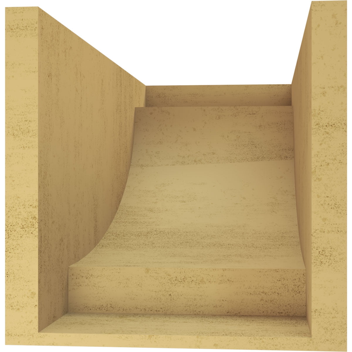10"W x 20"D x 10"H Wide Alpine Rough Cedar Woodgrain TimberThane Corbel, Primed Tan