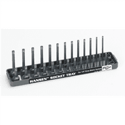 Hansen 1402 Hansen Global 1/4" Drive Metric Socket Holder, Gray