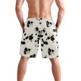 thumbnail image 3 of Dailycode Men's Quick Dry Swim Trunks Beach Shorts Casual Summer Board Shorts with Pockets, Black Cow Spots, 3 of 8