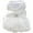 White, variant on White Dog Wedding Dress Puppy Tutu Skirt with Bow and Pearl Decoration,L,White