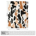 thumbnail image 4 of JRXY Cow Print Blanket Cozy Soft Warm Plush Brown Cow Throw Blanket Fleece Flannel Fuzzy Lightweight Cow Blankets All-Season Couch Sofa 50"x60" Cow Gifts Blanket for Adults Kids Boys Teens White, 4 of 6