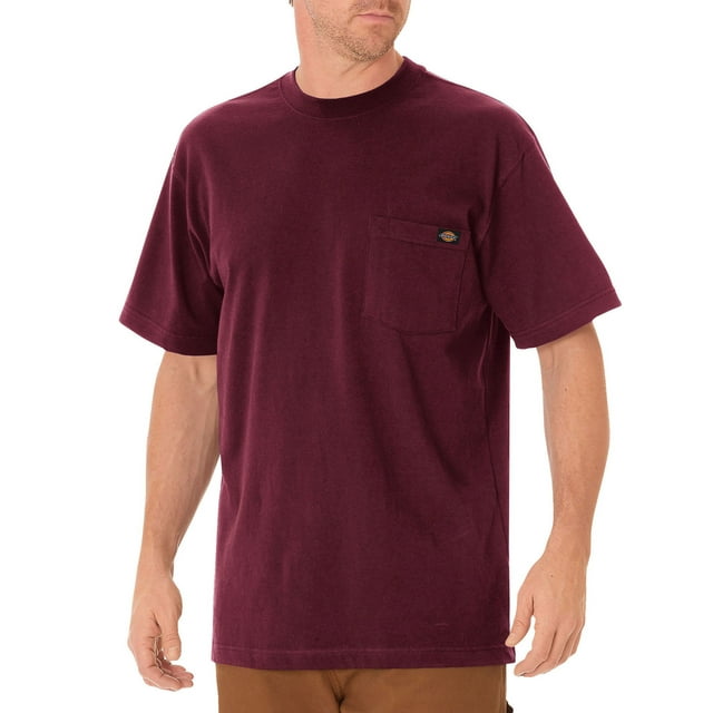 Dickies T-Shirt à Manches Courtes pour Homme, Col Ras du Cou, 3X, Bourgogne