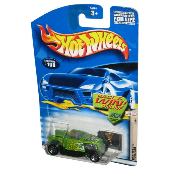Hot Wheels Hot Rod 2/4 Hooligan (2002) Mattel Green Toy Car #108