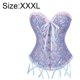 thumbnail image 2 of Corsé deshuesado con cordones para mujer, corpiño, lencería, Bodyshaper, Top, corsé de princesa, azul, 2 of 7