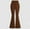 Coffee, variant on OGLCCG Girl's Flared Leg Pants Set Elastic High Waist Knit Bell Bottom Pants Solid Color Casual Lightweight Stretch Yoga Pants 8-13 Years
