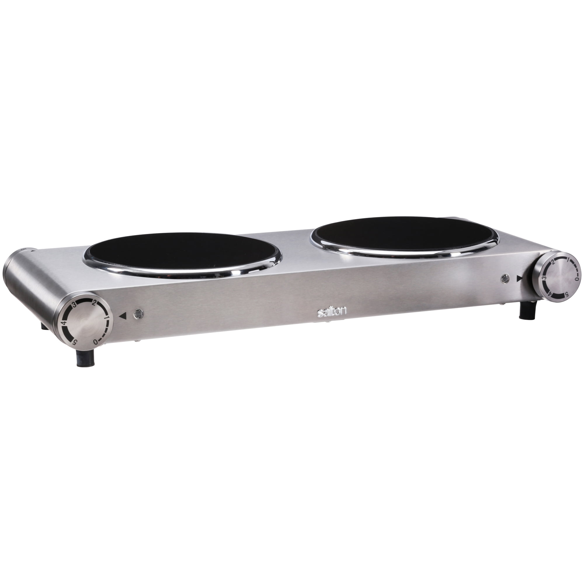 Salton Infrared Cooktop Double Burner, HP1269, Silver