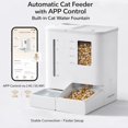 thumbnail image 2 of 2-in-1 Automatic Pet Feeder Waterer with 2K HD Camera Night Vision 5G/2.4G WiFi App Control 176oz Food 123oz Water 2-Week Supply Detachable Washable No Battery, 2 of 8