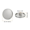 thumbnail image 2 of Uxcell 10pcs 32L Metal Round Flat Button Sewing Buttons 20mm Alloy Shank Craft Replacement Button for Men Women Suit Coat Shirt, Grey, 2 of 8