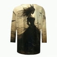 thumbnail image 5 of Towmus 3/4 Length Sleeve Womens Tops Fall V-Neck Blouses Spring 3/4 Sleeve Tunic T-Shirts Dressy Casual, 5 of 6