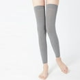 thumbnail image 2 of TEAJOPSUU Womens Thigh High Stockings Over Knee Opaque Leg Warmers Winter Thick Fleece Lined Elastic Socks Tights Gray, 2 of 4