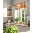 thumbnail image 6 of Abstract Orange Gray Oil Painting Window Valance Curtain Vintage Texture Rod Pocket Short Curtain for Living Room, Bedroom & Kitchen Window Decor 54x18in, 6 of 8