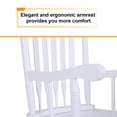 thumbnail image 4 of MF Studio Patio Rocking Chairs Solid Wood Porch Rocker with PU Painting, White, 1PC, 4 of 5