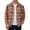 Brown, variant on Men's Wool-Blend Plaid Shirt Jacket Button-Down Collared Long Sleeve Casual Outerwear with Pockets, for Weekend Brunch Dates,S,Khaki