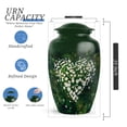 thumbnail image 2 of Daisy Funeral Urns For Human Ashes Adult Man - Small Memorial Urn For Ashes For Women - 1 Large & 4 Keepsake, Green Cremation Urn For Mom And Dad - Burial Urns For Adult Male - 10 & 3 Inch, 2 of 7