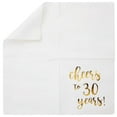 thumbnail image 6 of Juvale Cheers to 30 Years Cocktail Napkins - Gold Foil 30th Cocktail Napkins - For 30th Anniversary Party - 5 x 5 in, 3-Ply, Pack of 50, White, 6 of 10