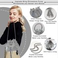 thumbnail image 3 of 2022 Upgrade Rhinestone Evening Bag Silver Purse Sparkly Diamond Silver Clutch Purses For Women Party Club Wedding, 3 of 5