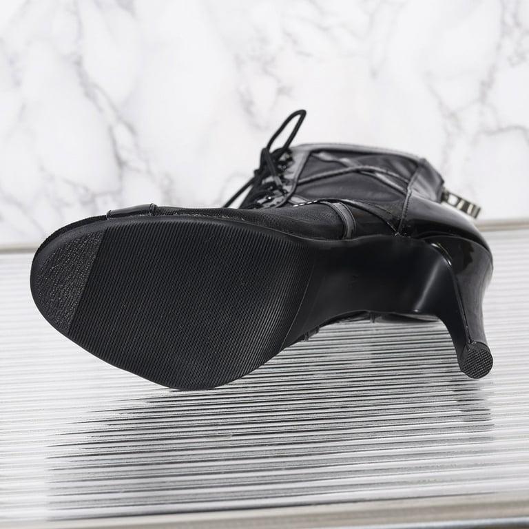 Nrmvnmi Women's High-Heels Ankle Boots Closed Toe 7Cm Slim