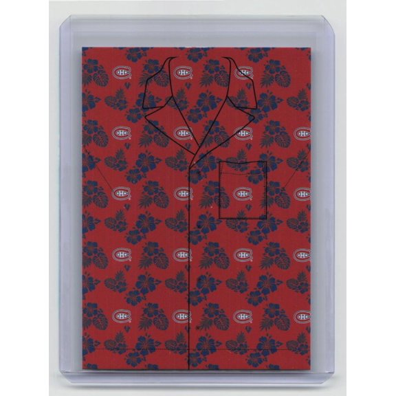 2025 Upper Deck Credentials Arena Giveaways Cole Caufield #HS-CC First 100 /100 Hawaiian Shirt