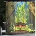thumbnail image 4 of Ambesonne Nature Shower Curtain, Latent Pavillion Cliff, 69"Wx70"L, Multicolor, 4 of 5