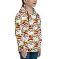 thumbnail image 3 of Kdxio Santa Claus bells Pattern Boys Athletic Unisex Boys Girls Hoodie with Pocket Sweatshirts-X-Large, 3 of 6