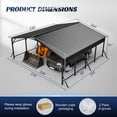 thumbnail image 3 of 20'x20' Galvanized Steel Carport Canopy, Heavy Duty Triangle Reinforced Frame, UV-Proof Waterproof Roof, Large Capacity for Car, SUV, Boat, Tractor, 3 of 10