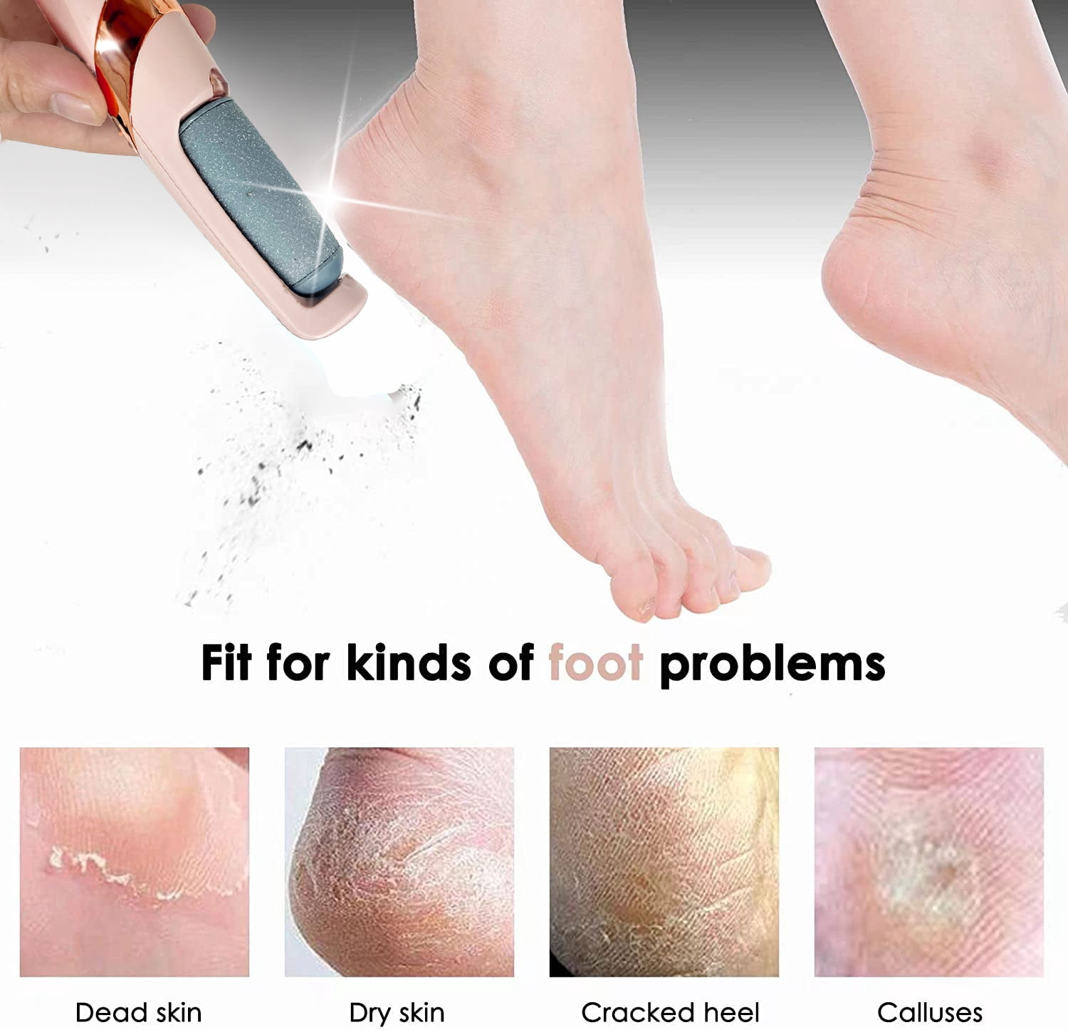 Electric Callus Remover for Feet, Rechargeable Foot File Pedicure Tool, Portable Foot Callus Remover