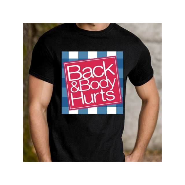 1 Pce T-Shirt Décontracté en Coton pour Hommes avec Imprimé 'Dos & Corps Blessés' - Coupe Décontractée, Col Rond, Tissu Extensible, Confortable & Respirant - Idéal pour le Sport, les Activités Extérieures, et l'Usure Quotidienne - Geometri