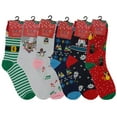 thumbnail image 5 of Sumona 6 pairs of Christmas Novelty  Holiday Crew Socks, 5 of 5