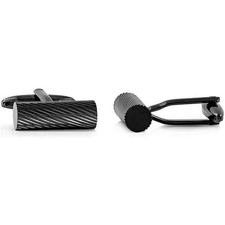 Doma Jewellery SSBC002BK Brass Dark Brown Rhodium Plated Cufflink, 16 g.
