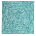 thumbnail image 2 of Colonial Mills Ocean's Edge Braided Indoor/ Outdoor Area Rug Aqua Splash 6' x 6' Square 6' Square White, Teal Square, 2 of 5