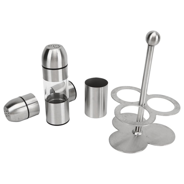 Juego de botellas de condimento de acero inoxidable, piezas de botellas de condimento de acero inoxidable Juego de botellas de condimento Botella de condimento para el hogar Probada profesionalmente