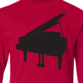 thumbnail image 4 of Inktastic Piano Silhouette Long Sleeve Youth T-Shirt, 4 of 5