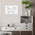 thumbnail image 2 of Wynwood Studio Canvas Cat Outline Simple Animals Cats and Kitties Wall Art Canvas Print Black 24x16, 2 of 3