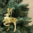 thumbnail image 4 of Holiday Time Gold Gltr Deer orn, 4 of 4