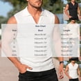 thumbnail image 4 of Men's Sleeveless Tank Top Polyester Spandex Blend, Pullover Muscle Vest Turndown Collar, Quick Dry Breathable Casual Workout Streetwear Active Summer | Zenithor,Dark Gray L, 4 of 9