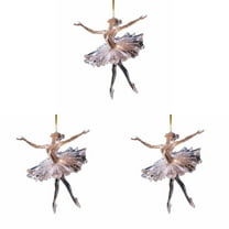 3PCS Sparkling Ballerina Christmas Ornaments – Acrylic Ballet Dancer Decorations for Christmas Tree, Home Holiday Hanging Décor, Perfect Gift for Girls & Dance Lovers