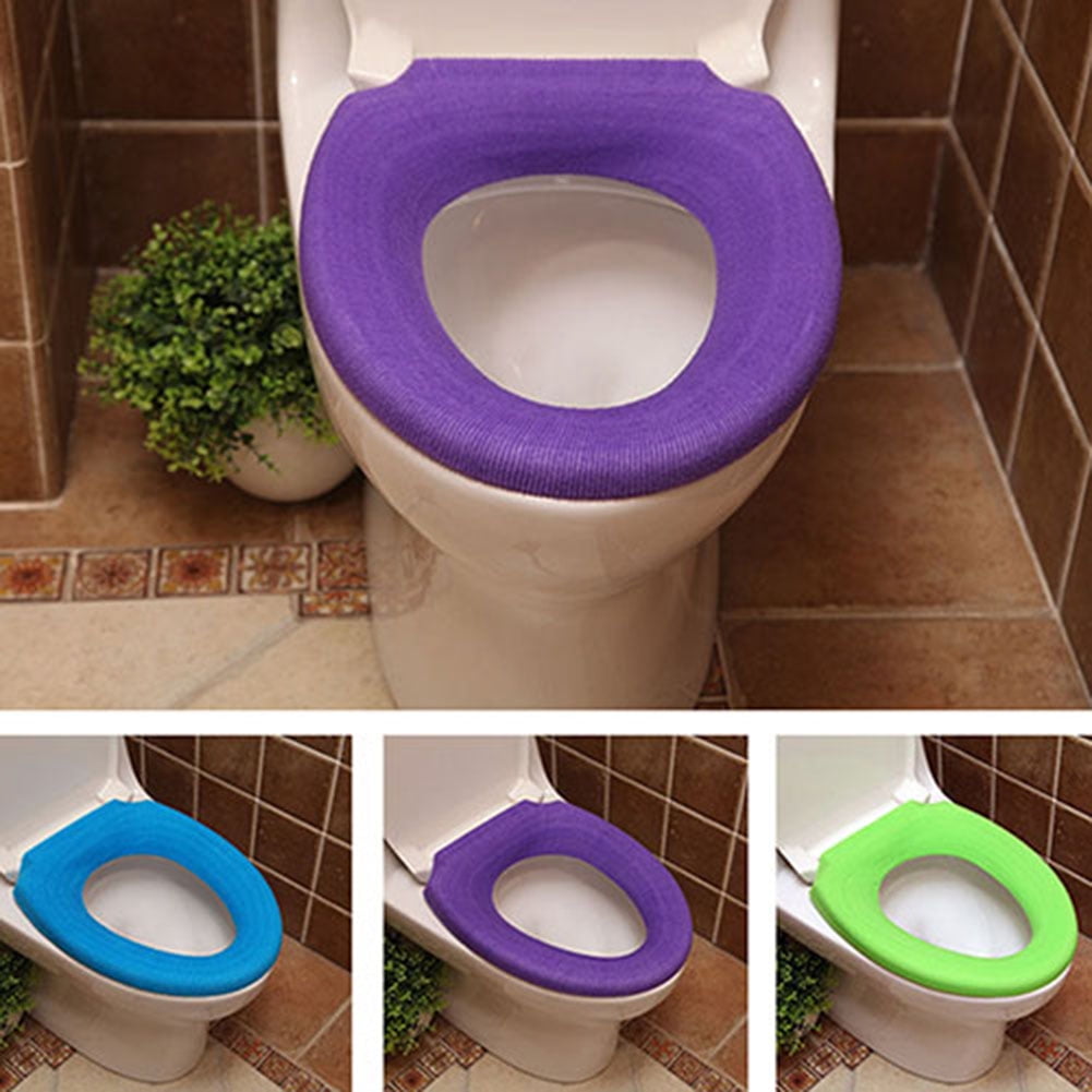 3X Bathroom Toilet Seat Closestool Washable Soft Warmer Mat Cover Pad Cushion US 